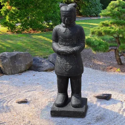 Produktbild von Tempelwächter Figur Chinesischer Krieger Nagpus 24 x 26 x 80 cm