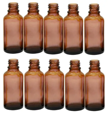 Produktbild von 30ml Apothekerflaschen mit Tropfer, Schrauber, Pipetten, Vereinzler, 10 Stk., Ohne