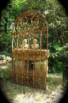 Produktbild von Gartentor Schmiedeeisentor mit Rundbogen handwerkliches Tor Schmiedeeisen 150x75