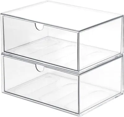 Produktbild von Kosmetik-Organizer-Set aus Acryl, transparent, 2-teilig, Badzimmer