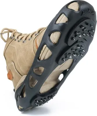 Produktbild von Winterschuhspikes, Silikon-Schuhš¹berzš¹ge, 30 Edelstahlz?hne, Gr??en (45-48), Schuhspikes, Schneeketten, rutschfeste Schuhketten fš¹r Damen, rutschfeste Schuhketten fš¹r Glatteis.