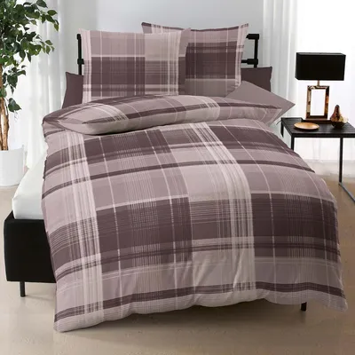Produktbild von Kaeppel Interlock Jersey Bettwäsche Tonight Plaid mocca 135x200 cm + 80x80 cm