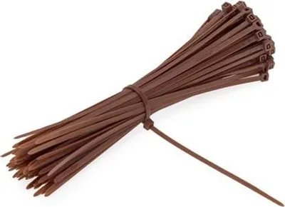 Zdjęcie produktu dla Opaski Zaciskowe 370/7,6mm Brązowe - 100 szt.