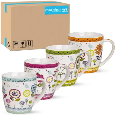 Produktbild von Kaffeetassen 36er Set Blumen Herzen Sommer Frühling