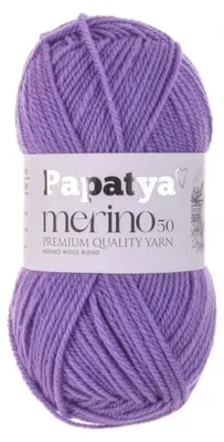 Papatya Merino50 Winterwolle 100g Strickgarn 50% Wolle Oeko-Tex Häkelgarn Lila