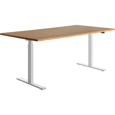 Produktbild von Topstar Sitz-/Steh-Schreibtisch, (B)1.800 mm, weiß elektr. höhenverstellbar Buche