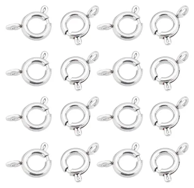 Image de Fermoirs à ressort - 30 pièces de fermoirs à ressort en acier inoxydable pour la fabrication de bijoux - Ø 5 mm