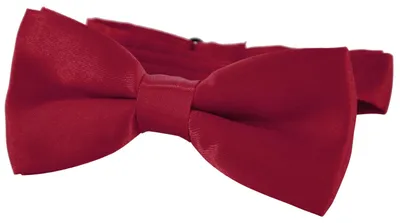 Produktbild von DonDon® Edle Kinder Fliege gebunden und längenverstellbar 9 x 4,5 cm dunkelrot glänzend in Seidenlook