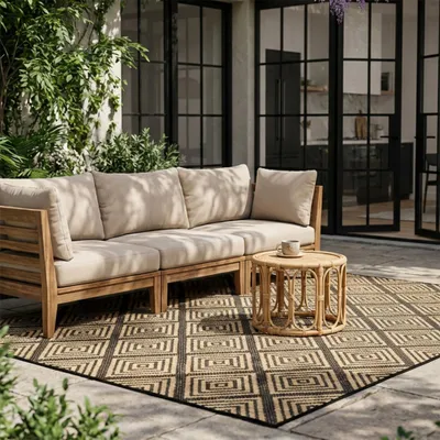 Image de Volero - Tapis d'extérieur - Brava Noir - 120x170 cm
