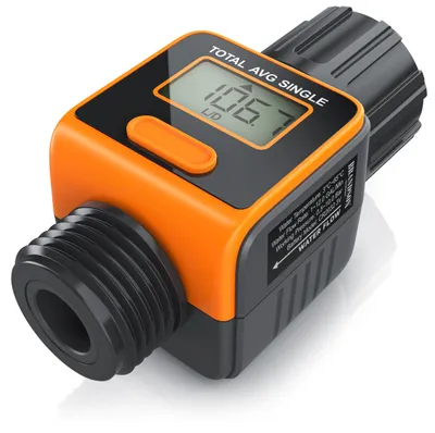 Produktbild von Brandson - Wasseruhr Wasserzähler digital 3/4 Zoll - Durchflussmesser - praktische Wasseruhr für den Garten - 4 Modi zur Kontrolle des Wasserverbrauchs - Wassermengenzähler - Innen- und Außeneinsatz