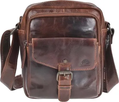 Zdjęcie produktu dla Torba na ramię Greenburry Rugged Leather 21x22 cm brązowa