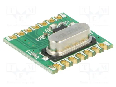 Obrázek produktu pro 1x Modul: RF přijímač FM, 868 MHz, FSK, GFSK, OOK, 4-žádový, RFM219SW-868S1, RF modul