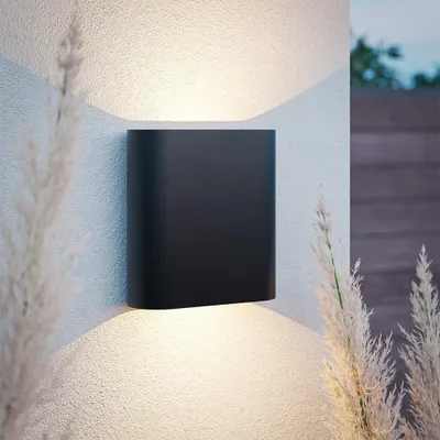 Image de HOFTRONIC - Applique murale LED 11W 3000K IP65 Noir Up & Down