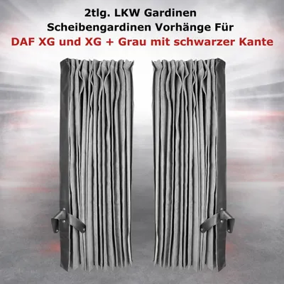 Image de Camion 2 tonnes : rideaux, stores, draperies pour DAF XG et XG +, couleur grise avec bordure noire