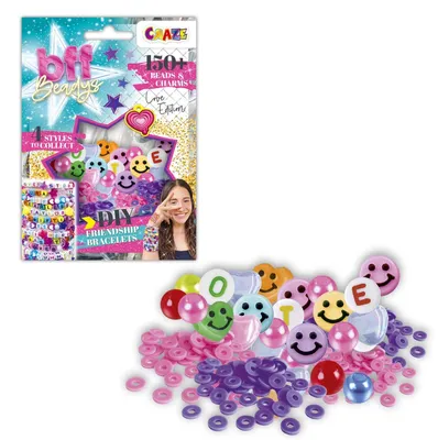 Produktbild von CRAZE BFF Beadys Bag - Freundschaftsarmbänder Set, DIY Beadys Armbänder selber machen, Kinderschmuck Bastelset