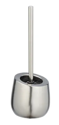 A toilet brush and holder set against a white background.