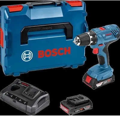 Zdjęcie produktu dla Wiertarko-wkrętarka akumulatorowa Bosch GSR 18V-21, 18V, 2x2Ah, L-BOXX, 55 Nm