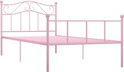 Obrázek produktu pro vidaXL Rám postele růžový kov 100 × 200 cm