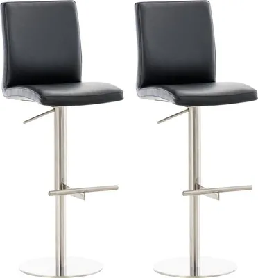 Immagine prodotto di set di 2 sgabelli da bar in Pelle finta - sgabelli eleganti - regolabili e girevoli a 360°