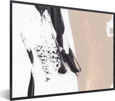 Produktbild von MuchoWow® Gerahmtes Poster Farbe - Design - Abstrakt 80x60 cm - Poster mit Schwarzem Bilderrahmen Wandposter Rahmen Foto Bilder - Schwarzem - Mit Gestell