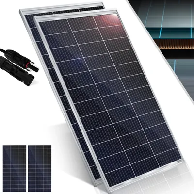 Produktbild von KESSER® Solarpanel Monokristallin Solarmodul Solarpanel - 18 V für 12 V Batterien, Photovoltaik - Solarzelle Solaranlage PV-Anlage Solar für Wohnwagen, Camping, Balkon, Gartenhäuser