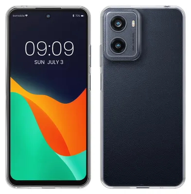 Produktbild von kwmobile Hülle kompatibel mit Motorola Moto G05 / Moto E15 - Silikon Handyhülle transparent - Handy Case in Transparent