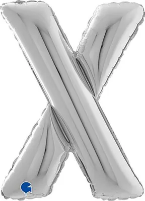 Produktbild von Riesenbuchstabe Folienballon 26"/66cm | Silber #X