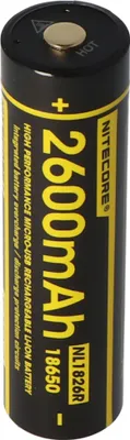 Produktbild von Nitecore Li-Ion Akku Typ 18650 - 2600mAh - NL1826R