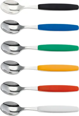 Produktbild von 6er Set Giesser Messer Besteck Teelöffel Kaffeelöffel Löffel klein - Bunt, alle Farben