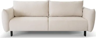 Produktbild von Sofa UNO mit Schlaffunktion, Schlafsofa, Wohnzimmersofa, Couch, Soffa, Bettsofa, Chenille-Stoff – Beige OVER THE HORIZON 03
