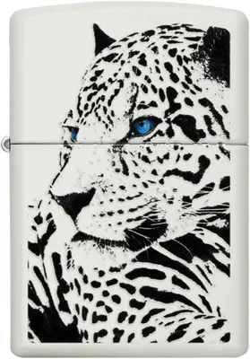 Produktbild von ZIPPO 60006239 – Big Cat Design – Color Image – White Matte – Sturmfeuerzeug nachfüllbar, in hochwertiger Geschenkbox