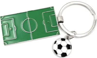 Obrázok produktu pre Stolný futbal Onwomania s kovovým príveskom na kľúče v hliníkovej darčekovej krabičke, ideálny ako darček