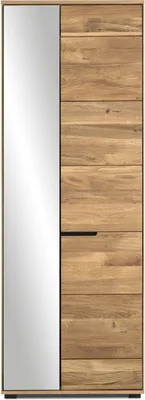 Produktbild von Dielenschrank Schrank Lola Wildeiche geölt Teilmassiv H.196cm Garderobenschrank