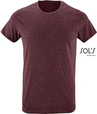 Zdjęcie produktu dla SOLs 00553 | Koszulka męska Regent Fit - Kolor: Heather Oxblood - Rozmiar: XXL