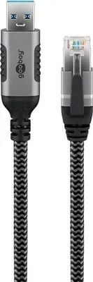 Produktbild von Ethernet-Kabel USB-A 3.0 auf RJ45, 7,5 m