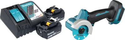Produktbild von Makita DMC 300 RM Akku Winkelschleifer 18 V 76 mm Brushless + 2x Akku 4,0 Ah + Ladegerät