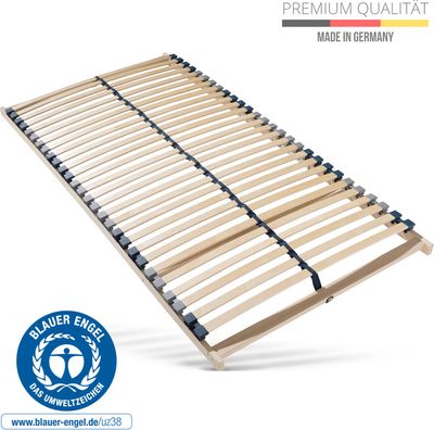 Lamelový rám 140x200, ergonomický 7-zónový lamelový rám s robustným rámom z bukového dreva, 28 lamiel, vyrobené v Nemecku, vlastná montáž, nosnosť cca 150 kg, flexibilné lamely