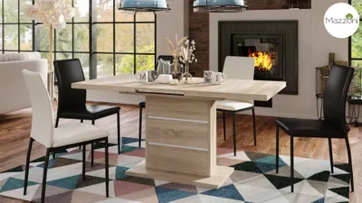 Produktbild von Design Esstisch Tisch Piano ausziehbar 120 bis 200 cm