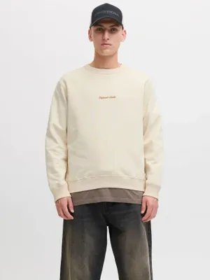 Zdjęcie produktu dla Bluza Jack & Jones Norrebro z napisem z przodu, Okrągły dekolt, Wygodne mankiety