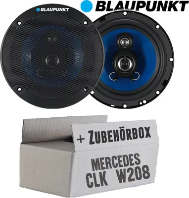 Produktbild von Lautsprecher Boxen Blaupunkt ICx663 - 16,5cm 3-Wege Auto Einbauzubehör - Einbauset passend für Mercedes CLK W208 Front - justSOUND