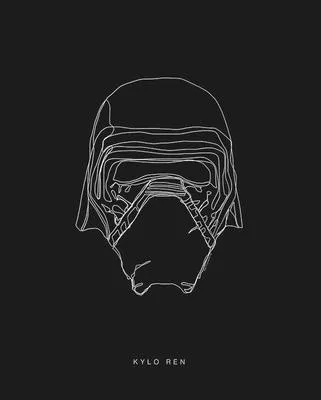 Produktbild von Poster Star Wars Lines Dark Side Kylo 40x50 cm