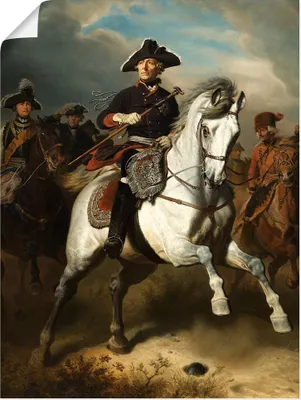 Produktbild von Wilhelm Camphausen: Friedrich der Große zu Pferde. 1861, Produkt:Poster, Größe (HxB):40x30 cm / Poster