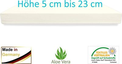 Dibapur Multivital - (160x200 x 21 cm) Ortopedický matrac zo studenej peny - H2,5 stredne tvrdý až tvrdý - hladký poťah Aloe Vera 60 °C - certifikát Oeko-Tex - vyrobené v Nemecku