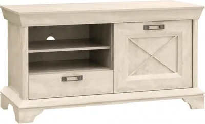 Produktbild von Furniture24 Fernsehschrank Kashmir KSMT231 Lowboard Unterschrank mit 2 Türen Pinie Weiß