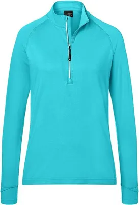 Produktbild von Ladies' Sports  Shirt Half-Zip turquoise, Gr. S