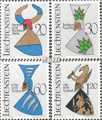 Produktbild von Briefmarken Liechtenstein 1966 Mi 465-468 (kompl.Ausg.) postfrisch Wappen