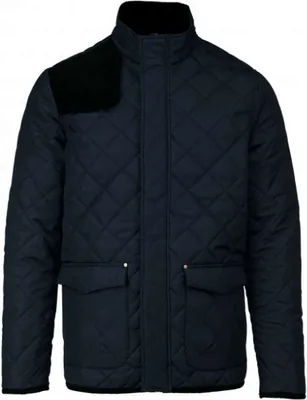 Produktbild von Kariban Herren Steppjacke Quilted Jacket Winterjacke gefüttert, Größe:2XL, Farbe:Navy/Black