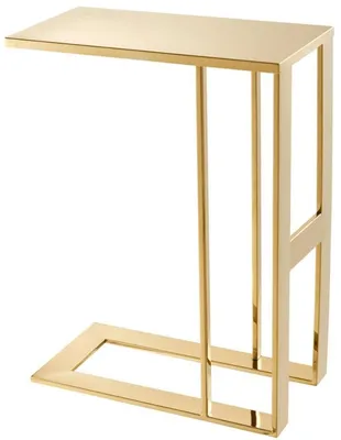 Produktbild von Casa Padrino Luxus Designer Edelstahl Beistelltisch Gold 45 x 23 x H. 60 cm - Designermöbel