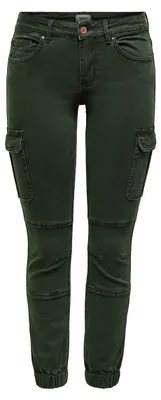 Image de ONLY Cargo Denim Jogger Pants Stretch Jeans Mid Waist Carrot Hose Taille : 40W / 30L
