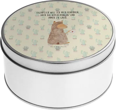 Produktbild von Mr. & Mrs. Panda Metallbox Alpaka Fahne - Kaktus Grün - Geschenk, Liebe, Lamas, Vorratsbehälter, Lama, Keksdose, keksdosen, Vorratsdosen, Alpakas, Kaffeedose